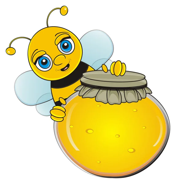 Şirin ve mutlu arı — Stok fotoğraf