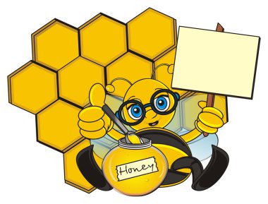 şirin ve gülümseyen arı