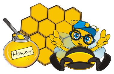 şirin ve gülümseyen arı