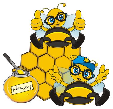 şirin ve gülümseyen arı