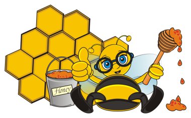 şirin ve gülümseyen arı