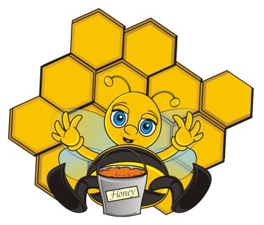 şirin ve gülümseyen arı