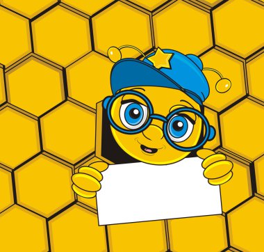 şirin ve gülümseyen arı