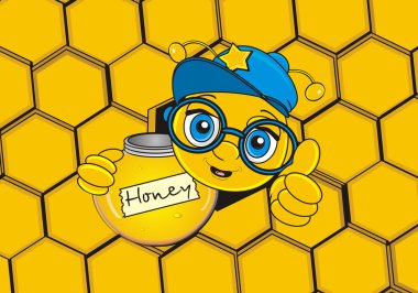 şirin ve gülümseyen arı