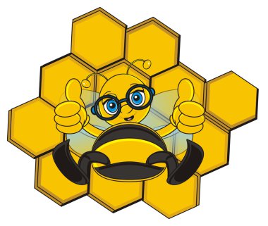 şirin ve gülümseyen arı