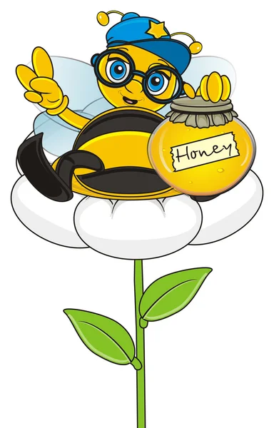 Roztomilý a šťastný wasp — Stock fotografie