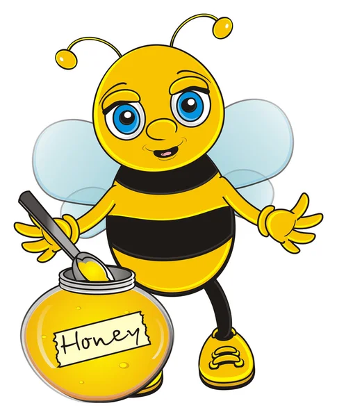 Abeja linda y sonriente —  Fotos de Stock