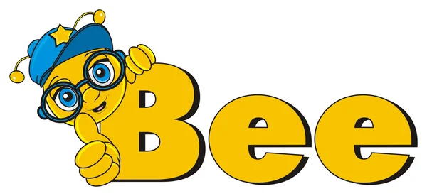 Süße und lächelnde Biene — Stockfoto