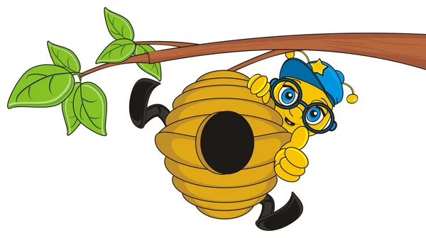 Süße und lächelnde Biene — Stockfoto
