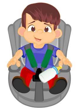 Bebek teknede. Araba tabelası.