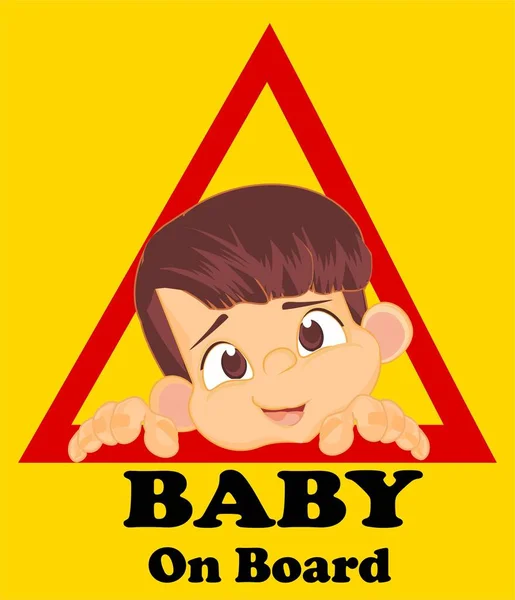 Baby Board Sign Car — Stock Photo, Image