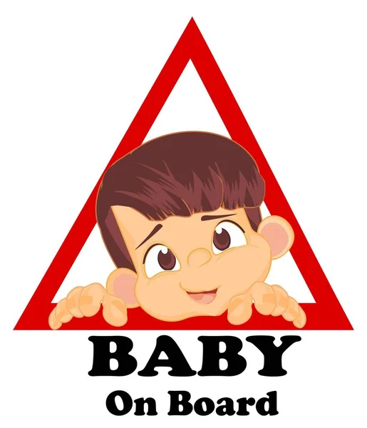 Baby Board Sign Car — Stock Photo, Image