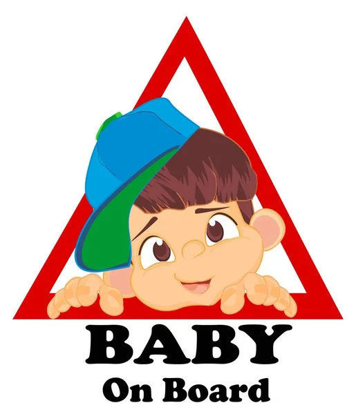 Baby Board Sign Car — Stock Photo, Image