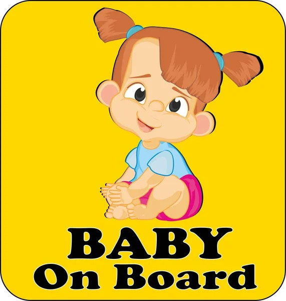 Baby Ombord Skylt För Bil — Stockfoto