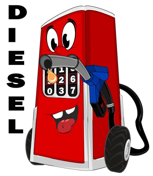 Retro Posto Gasolina Vermelho Letras — Fotografia de Stock