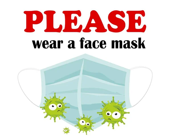 Silakan Gunakan Masker Wajah — Stok Foto