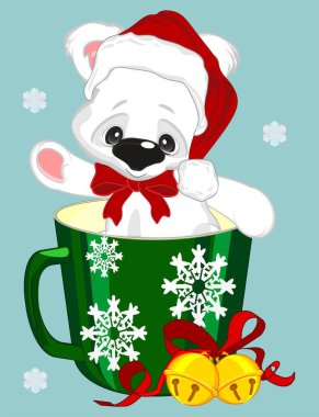 Beyaz Noel ayısı ve kış zamanı