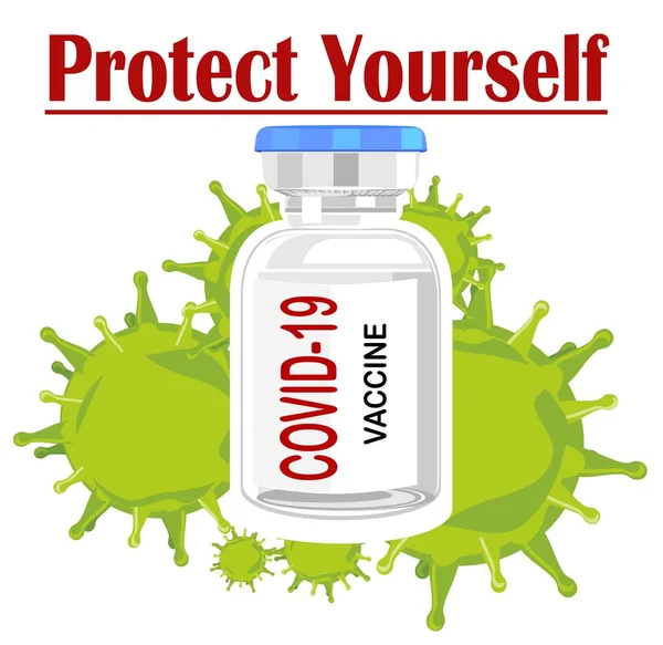 Бутылка Вакцины Covid Вирус — стоковое фото
