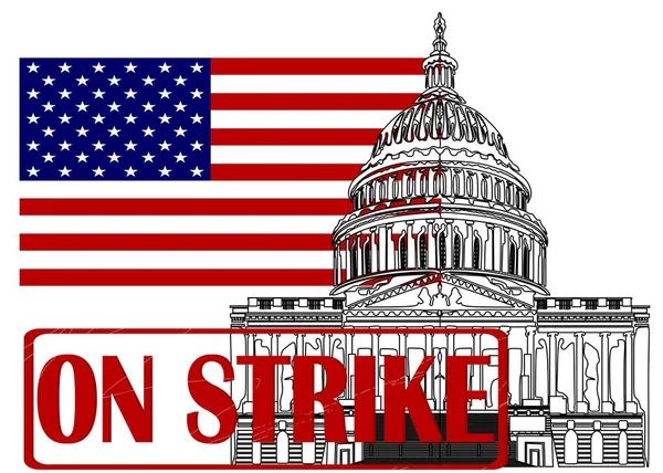Capitole Des Etats Unis Grève — Photo