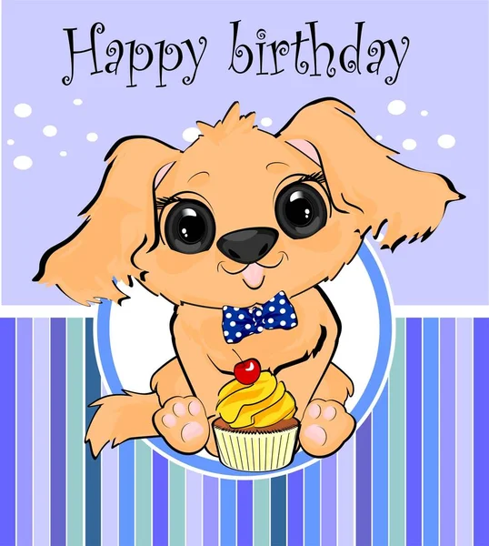 Cute Little Puppy Birthday Party — Stock Photo, Image