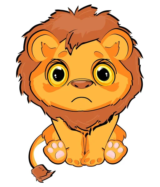 Rei Leão Não Está Feliz — Fotografia de Stock