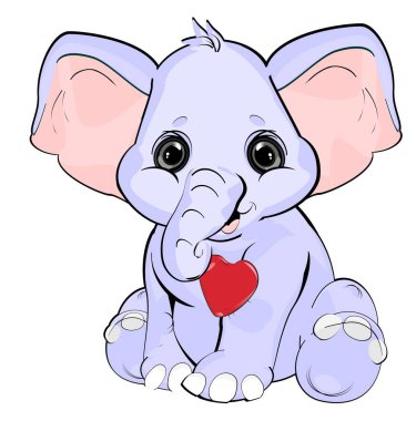 Yavru filin kırmızı bir kalbi var