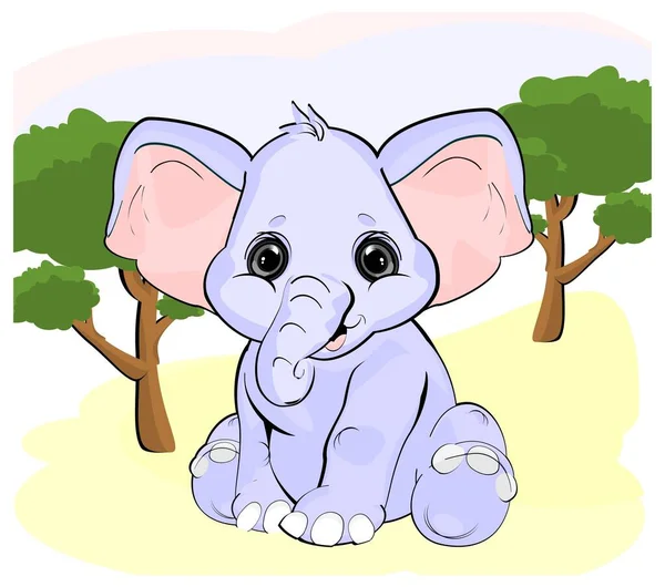 Elefante Bebé África País — Foto de Stock