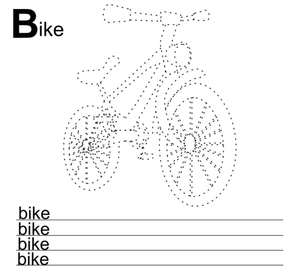 Пунктирная Линия Велосипед Abc — стоковое фото