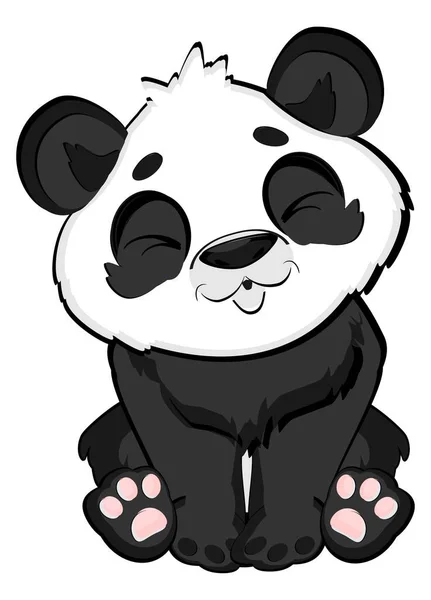 Líná Panda Zavřenýma Očima — Stock fotografie