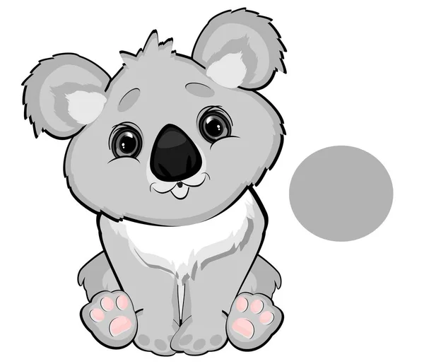 Gray Koala Has Gray Color — Stock Photo, Image