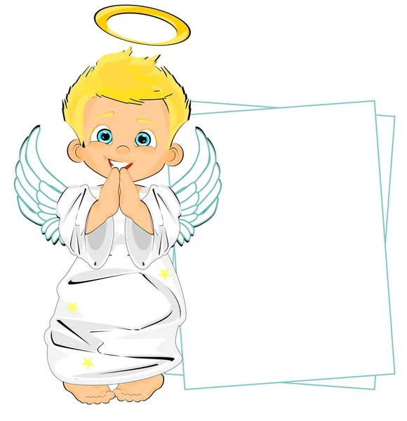 Angel Boy Clean Paper — Stock Photo, Image