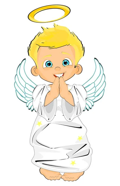 Smiling Little Cute Angel Boy — Stock Photo, Image