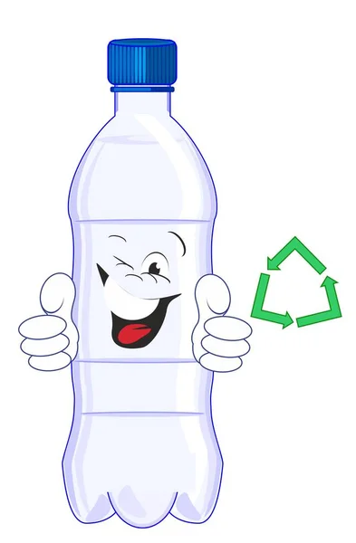 Смішна Пляшка Води Зелених Стріл — стокове фото