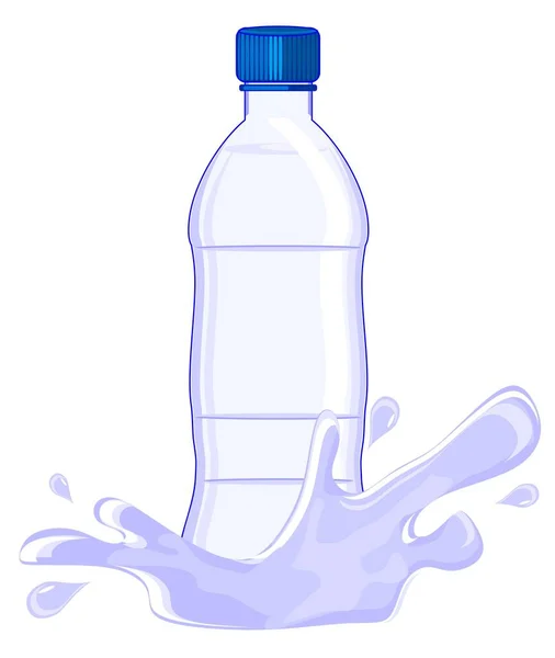 Flaska Vatten Och Pudel Med Vatten — Stockfoto