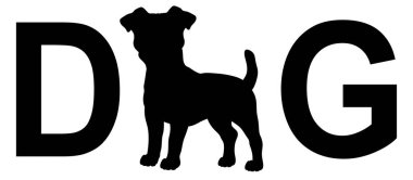 Jack Russell Terrier 'in gölgesi ve mektupları