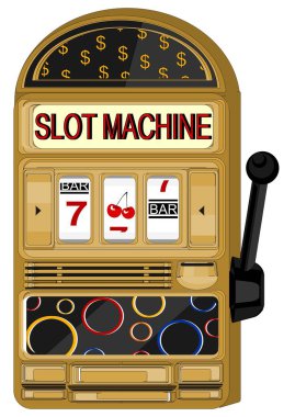 bir altın retro slot makinesi 