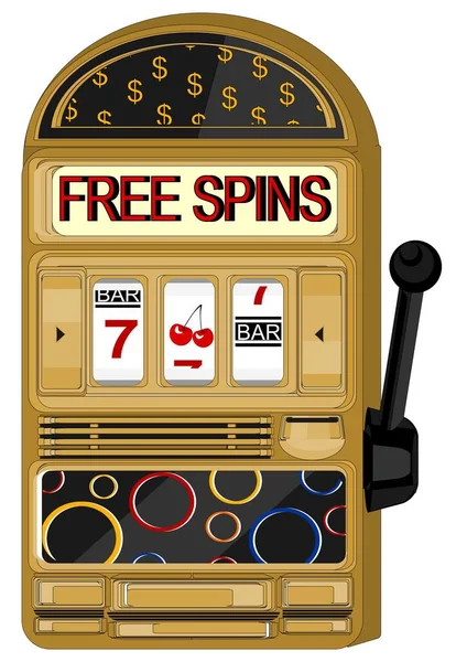 Retro Spelautomat Och Gratis Spins — Stockfoto