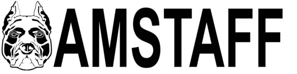 Rosto Amstaff Com Letras — Fotografia de Stock