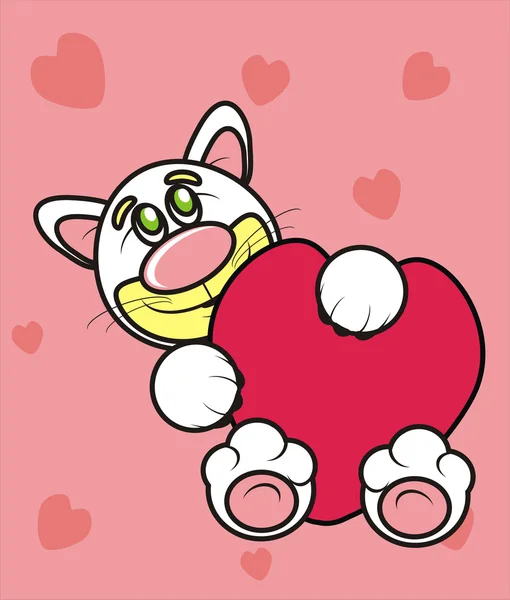 Animal, toy, pet, farm, childhood, child, isolated, cartoon, cat, kitten, love, feelings, 14 February, heart, kisses, hugs, Valentine's Day — Stock Image Animal, toy, pet, farm, childhood, child, isolated, cartoon, cat, kitten, love, feelings, 14 February, heart, kisses, hugs, Valentine's Day Royalty Free Stock Images