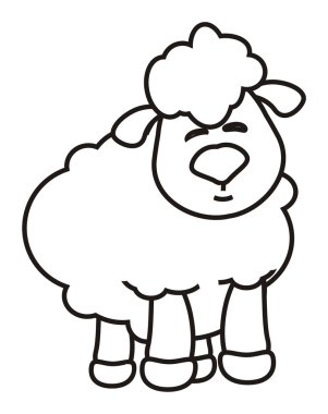 wool, black, white, example, coloring, crayons, paint, draw, sketch, animal, cartoon, isolated, toy, sheep, lamb, farm,