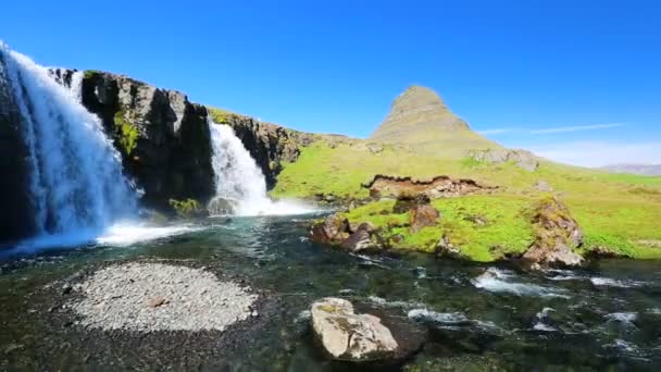 Kikjufellsfoss - Grundarfjordur — Stockvideo