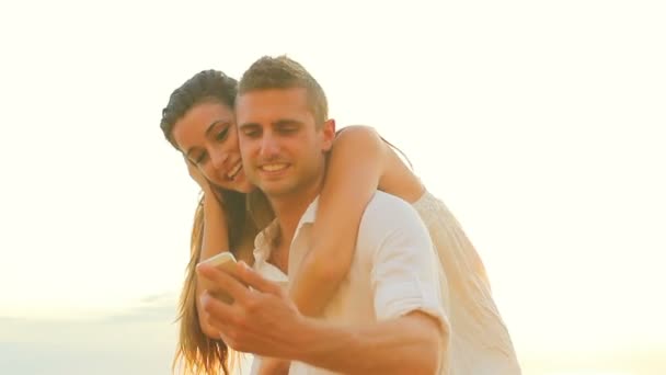 Plage Couple Selfie — Video