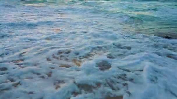 Hawaii Sahilinde Muhteşem Gün Batımı. Kopya Alanı ile Doğa Manzara Manzara Shot. — Stok video