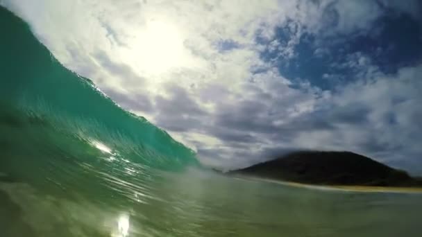 Upaść fala ocean niebieski — Wideo stockowe