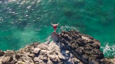 Açık hava yaşam tarzı atlama uçurum yaz Ekstrem Sporlar