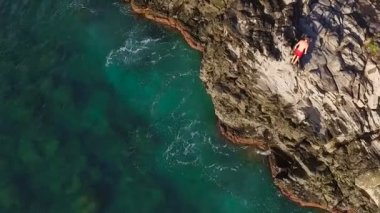 Açık hava yaşam tarzı atlama uçurum yaz Ekstrem Sporlar