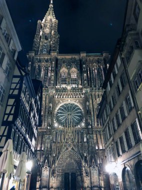 Strasbourg - Katedral Notre-Dame - Stok fotoğrafı