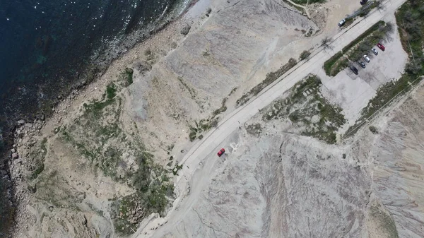 Vista aérea desde el dron en la isla tropical — Foto de Stock