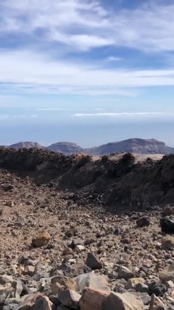 Teide volkanının tepesi Tenerife, Kanarya Adaları - İspanya — Stok video