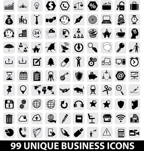 99 unique business icons
